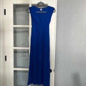 Old Navy Blue Sleeveless V-Neck Knit Maxi Dress - size XS
